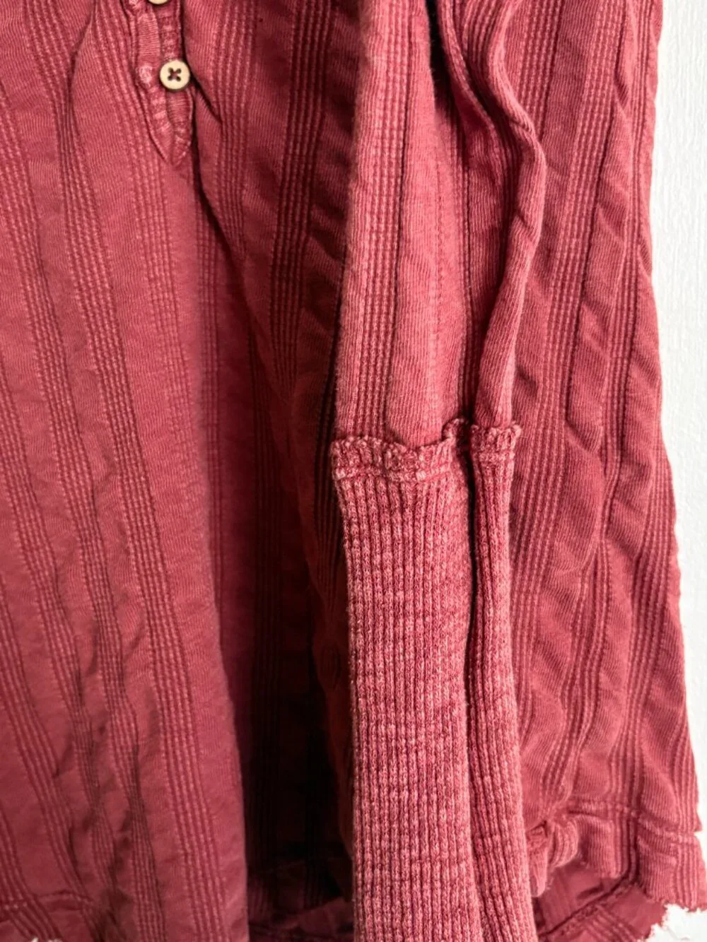 We The Free by Free People Wild Hearts Henley XS Rosewood
